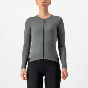 Dres Castelli FLY LS W Damske Siva | ZJIK-57128