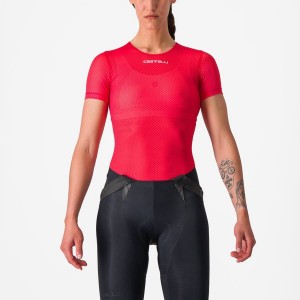 Základná Vrstva Castelli PRO MESH W SHORT SLEEVE Damske Červené | GBHN-26849