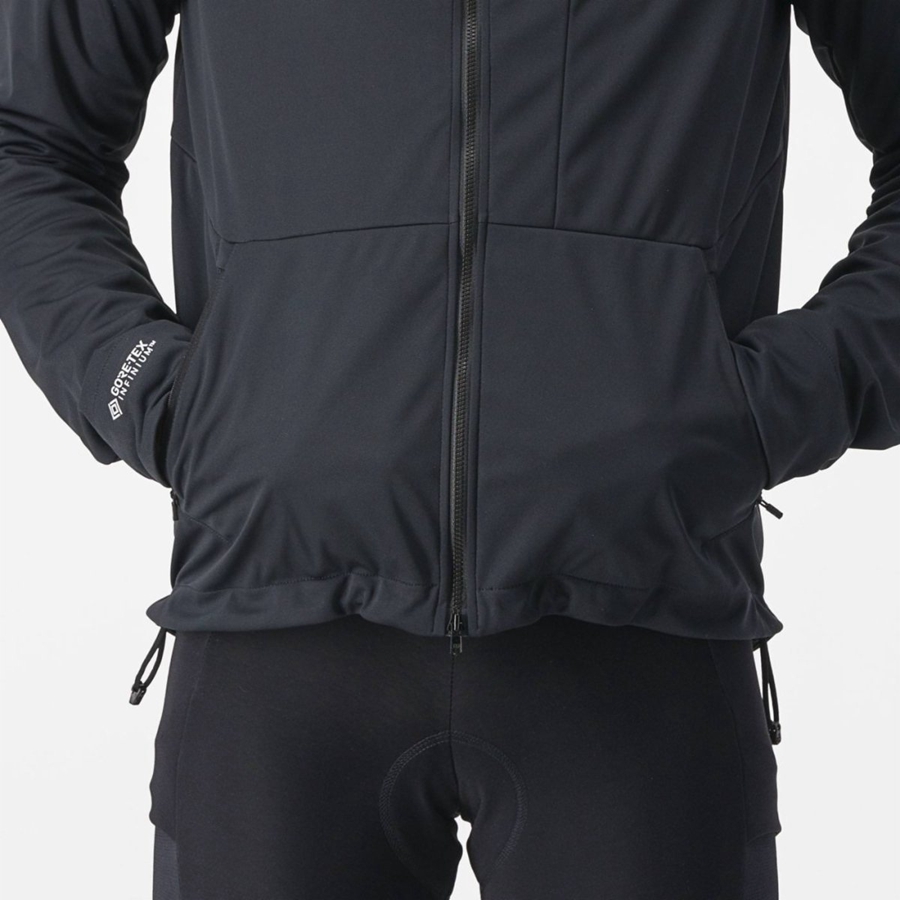 Bundy Castelli TRAIL HOODIE Panske Čierne | OSMJ-83670