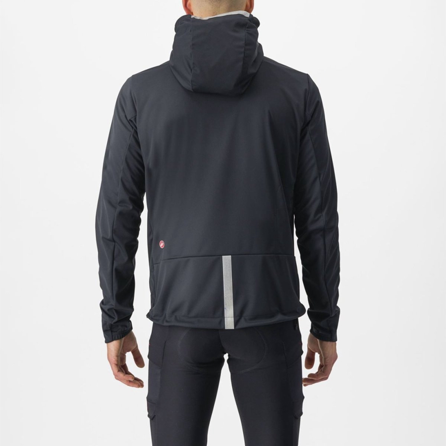 Bundy Castelli TRAIL HOODIE Panske Čierne | OSMJ-83670