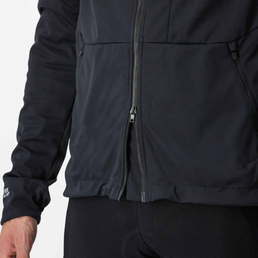 Bundy Castelli TRAIL HOODIE Panske Čierne | OSMJ-83670