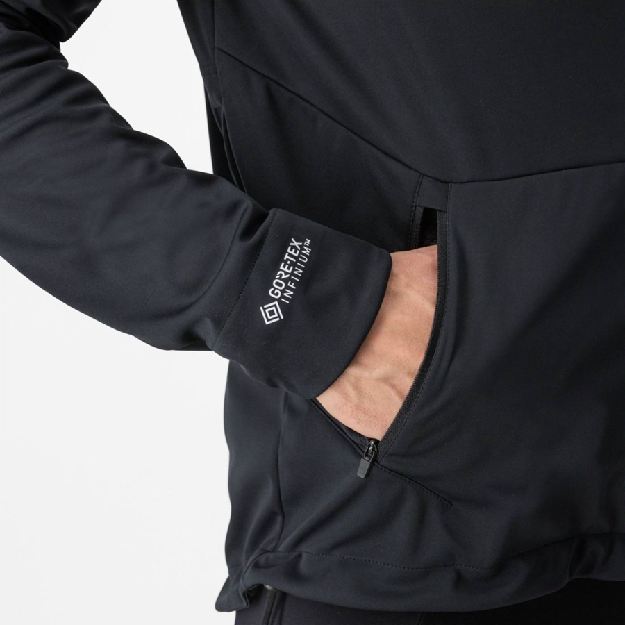 Bundy Castelli TRAIL HOODIE Panske Čierne | OSMJ-83670