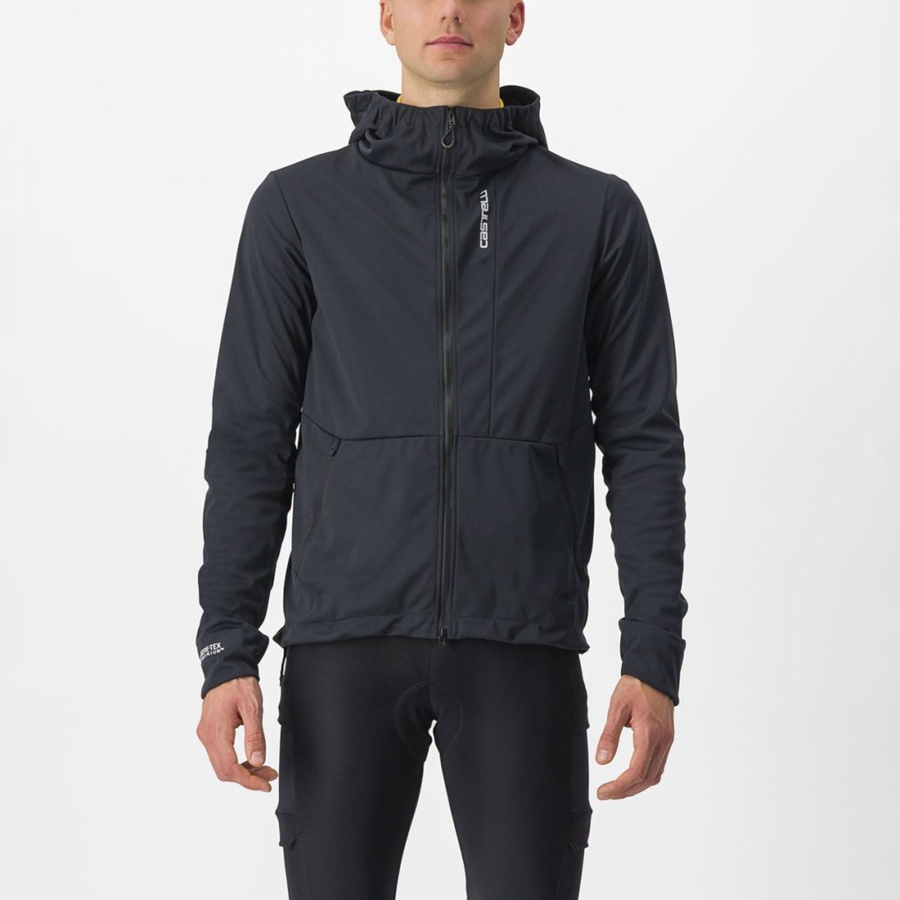 Bundy Castelli TRAIL HOODIE Panske Čierne | OSMJ-83670