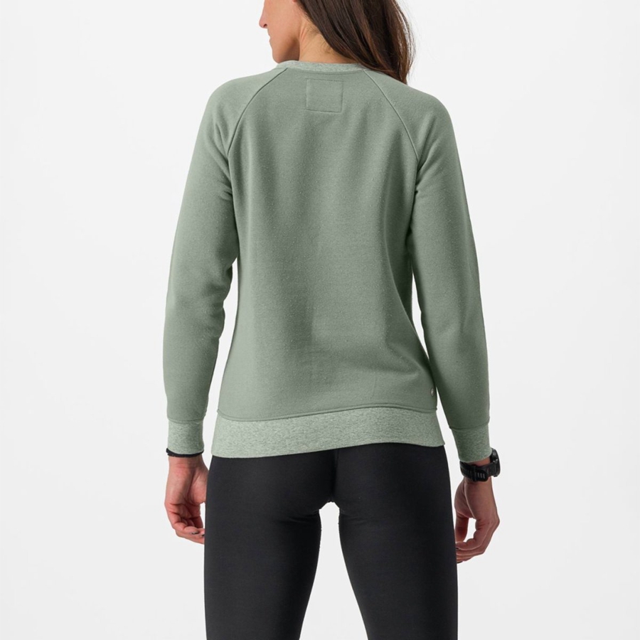 Casual Castelli LOGO W SWEATSHIRT Damske Zelene | INQR-46079