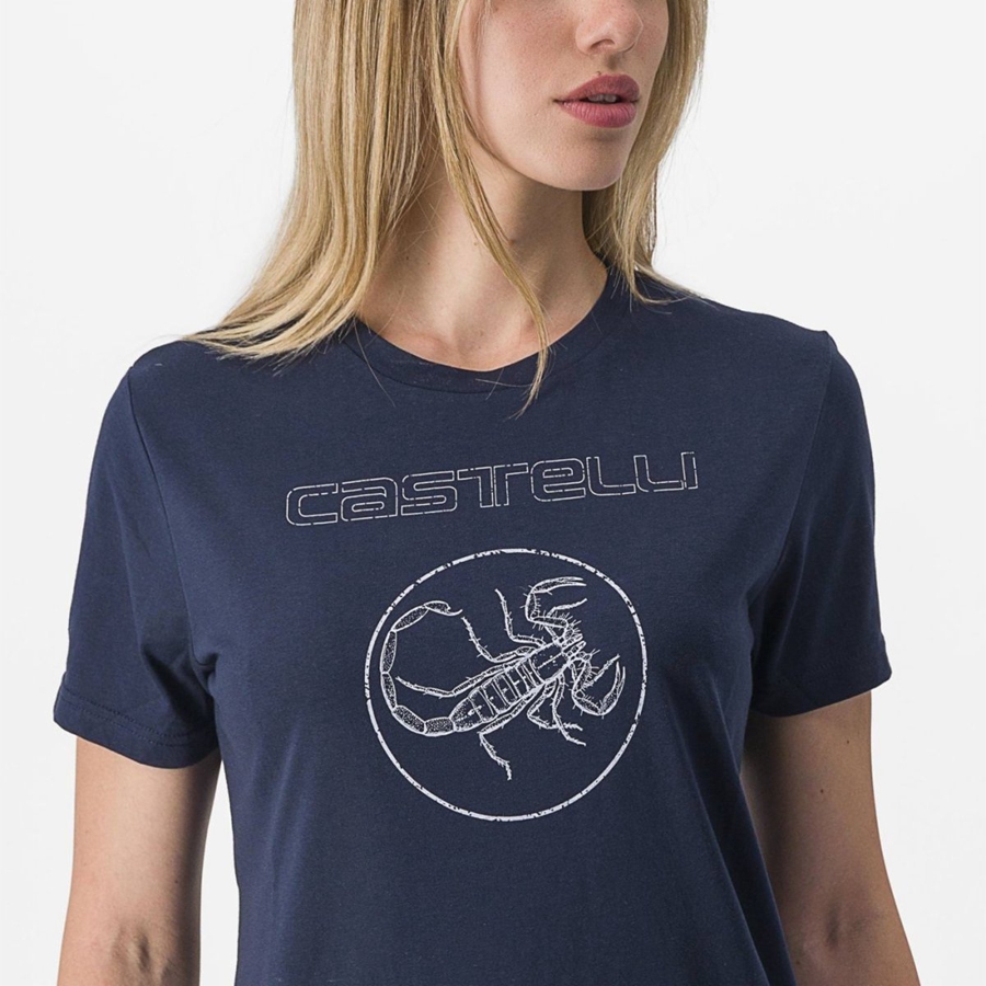 Casual Castelli PEDALARE TEE Damske Modre | PAEU-79806