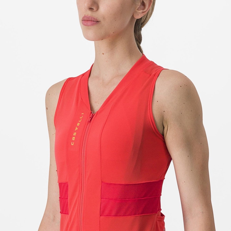 Dres Castelli ANIMA 4 SLEEVELESS Damske Oranžové | PXDY-19365