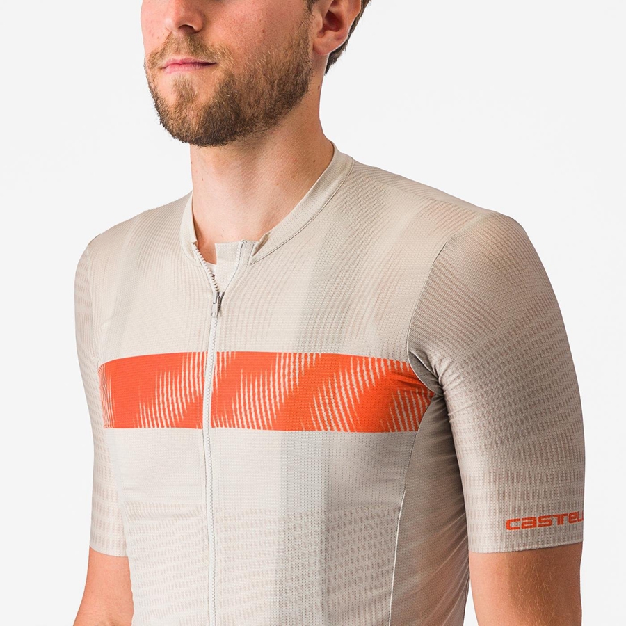 Dres Castelli UNLIMITED ENDURANCE Panske Strieborne Oranžové Červené | AXCU-30459