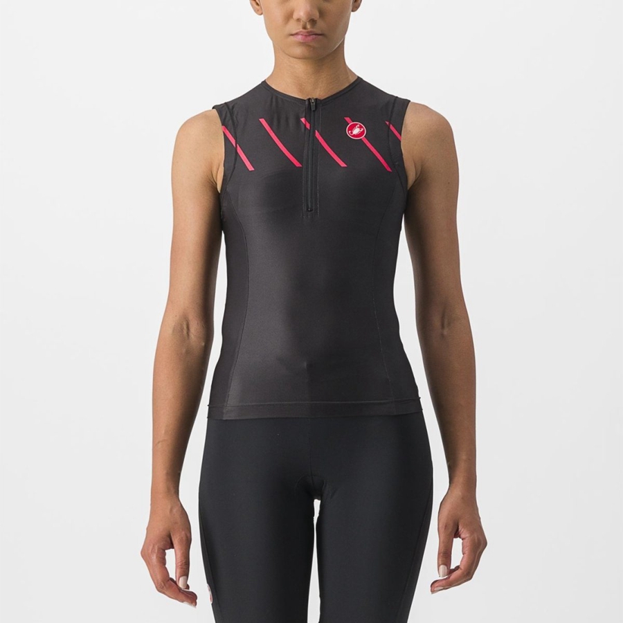 Obleky Castelli FREE 2 W TRI SINGLET Damske Čierne | DYBT-26758