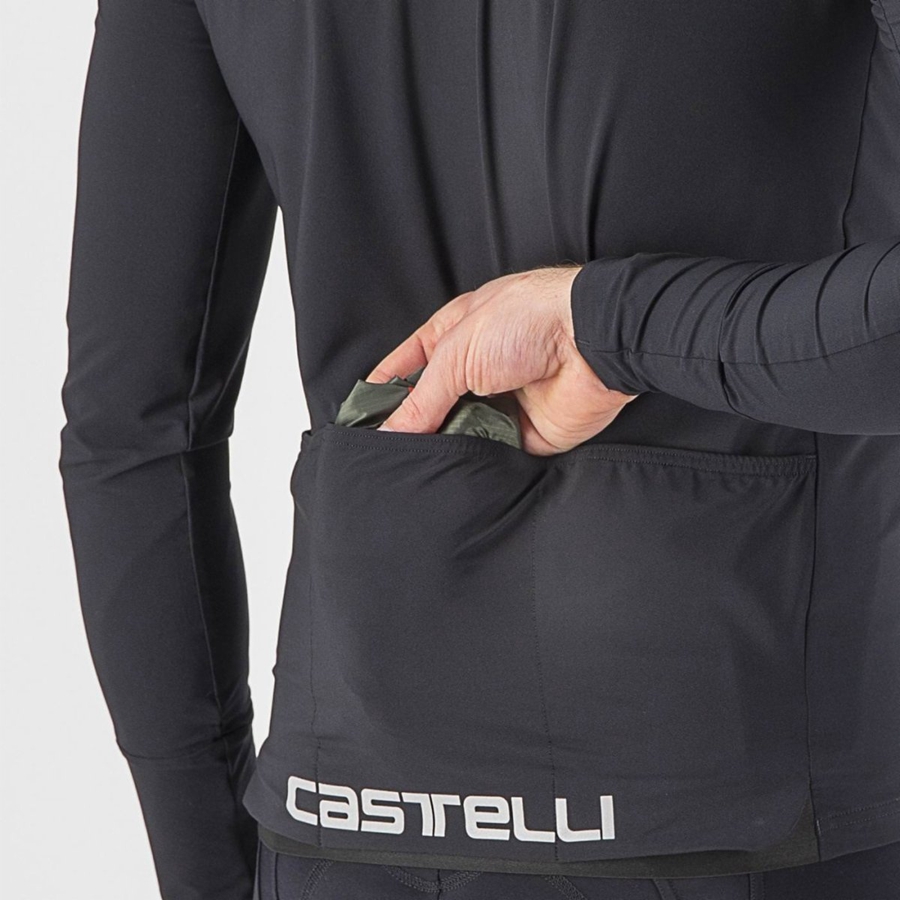 Ochrana Castelli SQUADRA STRETCH Panske Zelene Tmavo Siva | AOBT-97260