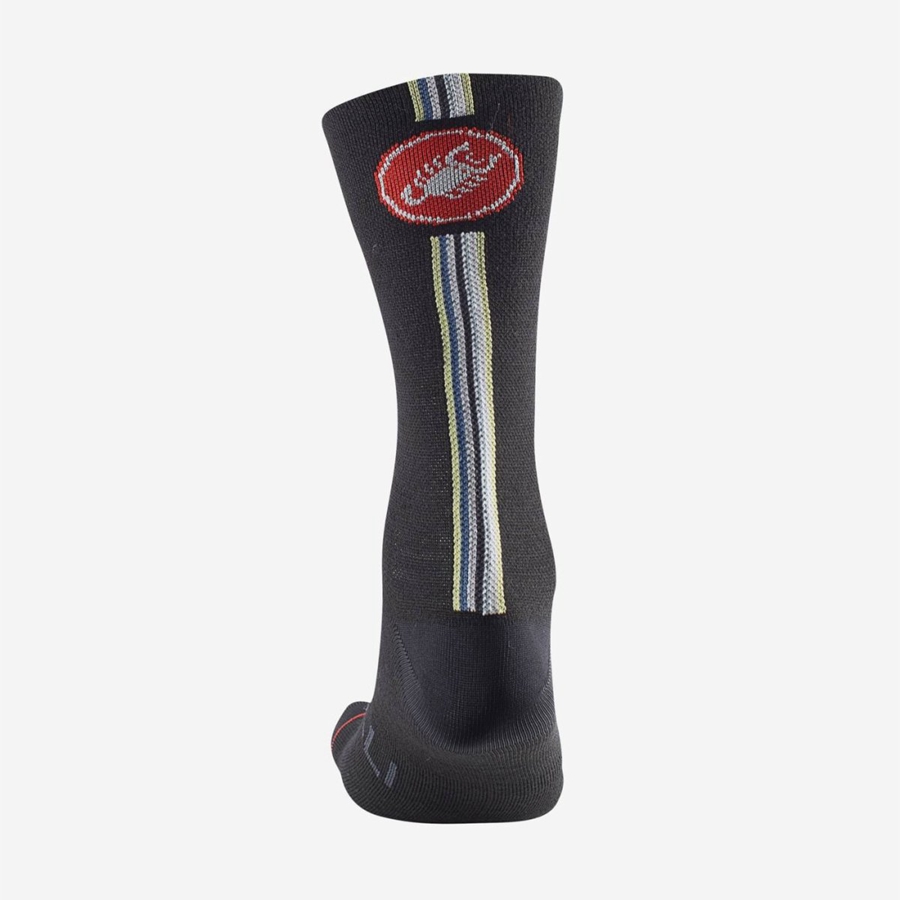 Ponozky Castelli RACING STRIPE 18 Panske Čierne | PELA-91723