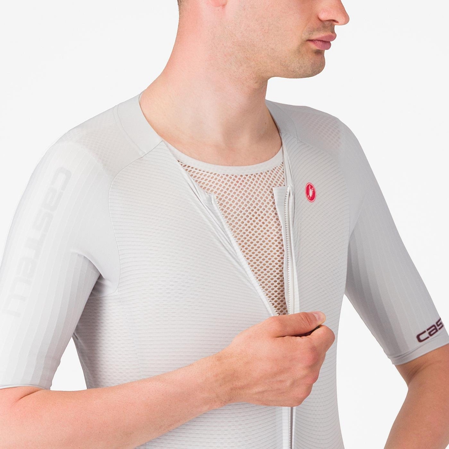 Speedsuit Castelli SANREMO BTW X2 Panske Strieborne Siva Bordove | EFLO-98013