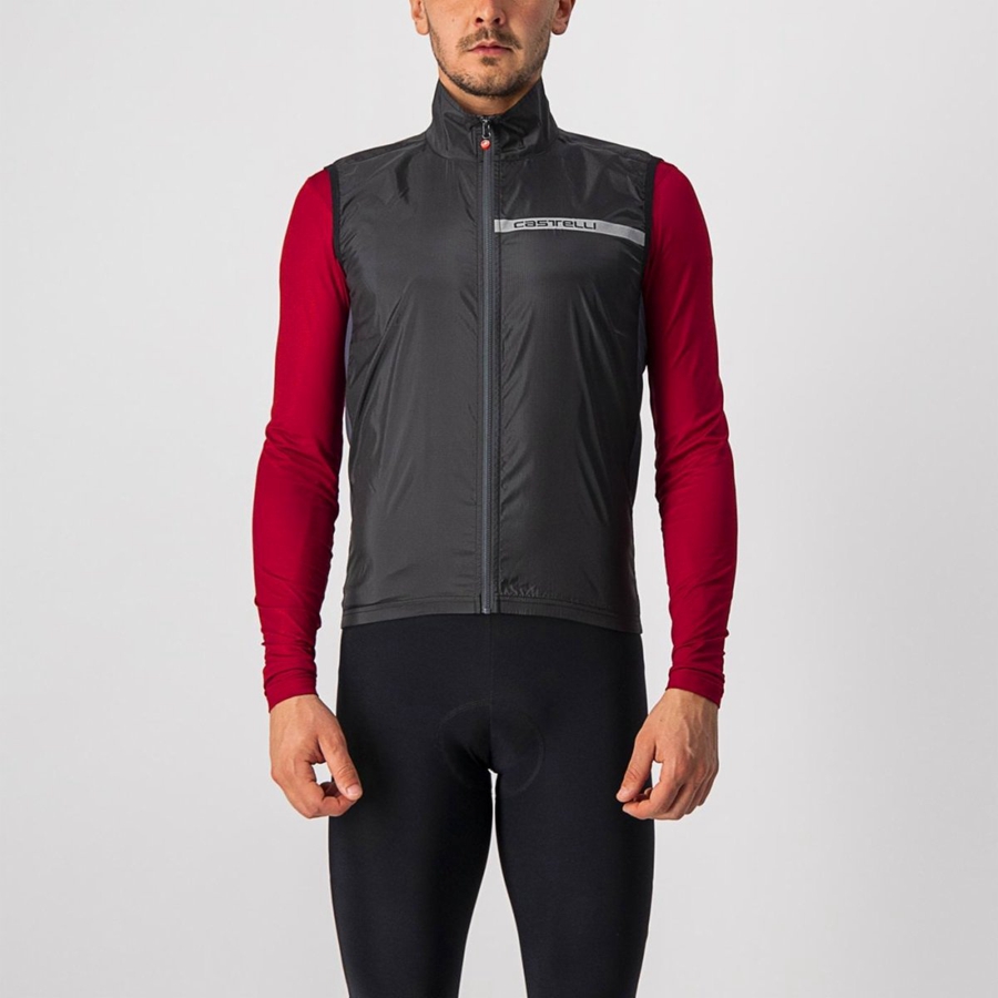 Vesta Castelli SQUADRA STRETCH Panske Čierne Tmavo Siva | QWKX-94650