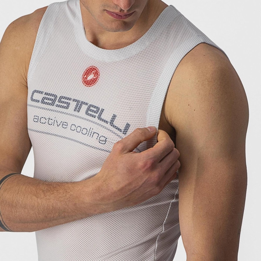 Základná Vrstva Castelli ACTIVE COOLING SLEEVELESS Panske Strieborne Siva | OJRF-90358