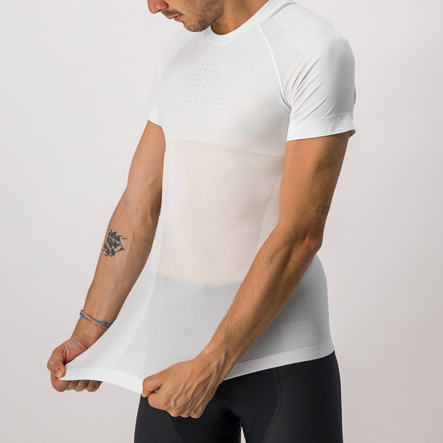 Základná Vrstva Castelli CORE SEAMLESS SS Panske Biele | CXTQ-30159