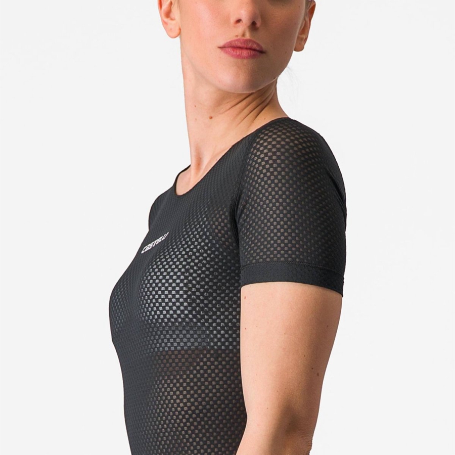 Základná Vrstva Castelli PRO MESH W SHORT SLEEVE Damske Čierne | THRE-09863