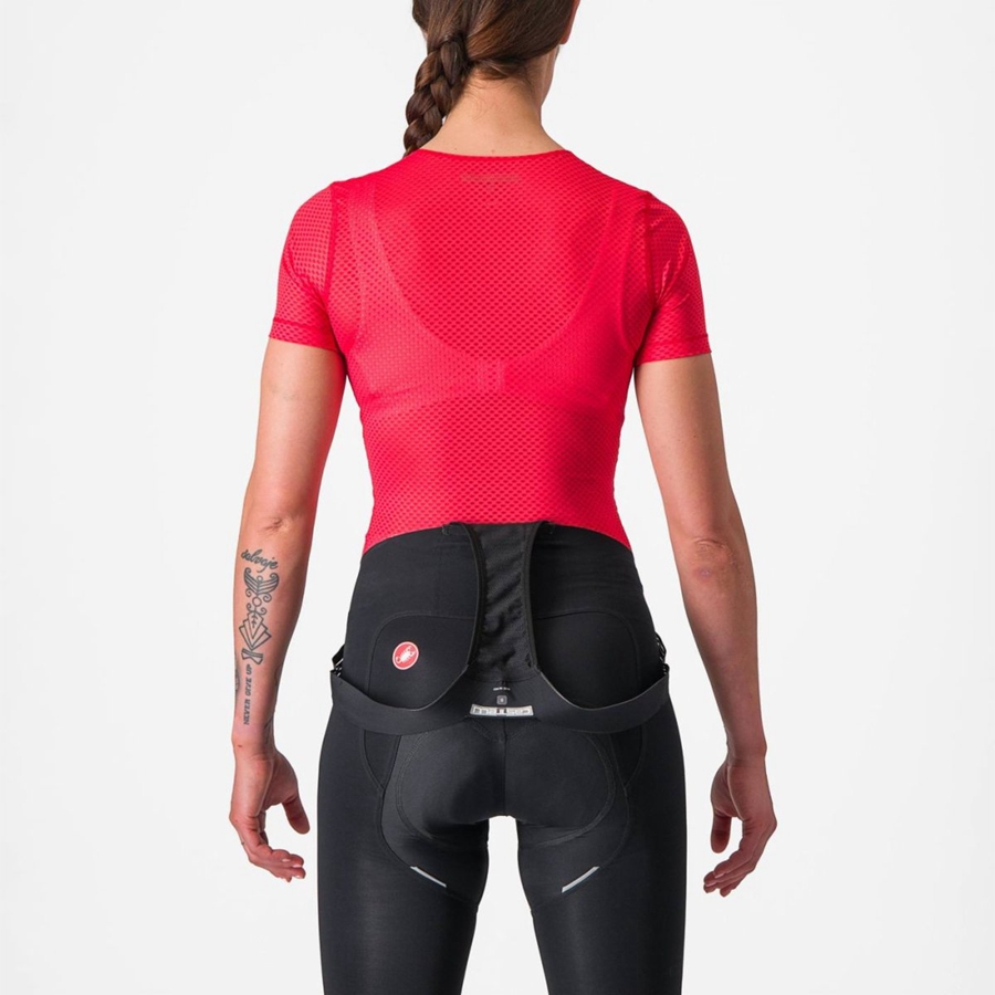 Základná Vrstva Castelli PRO MESH W SHORT SLEEVE Damske Červené | GBHN-26849