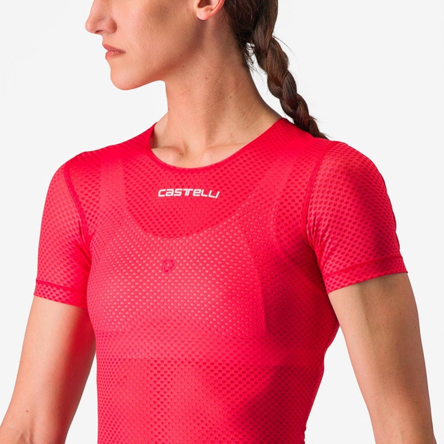 Základná Vrstva Castelli PRO MESH W SHORT SLEEVE Damske Červené | GBHN-26849