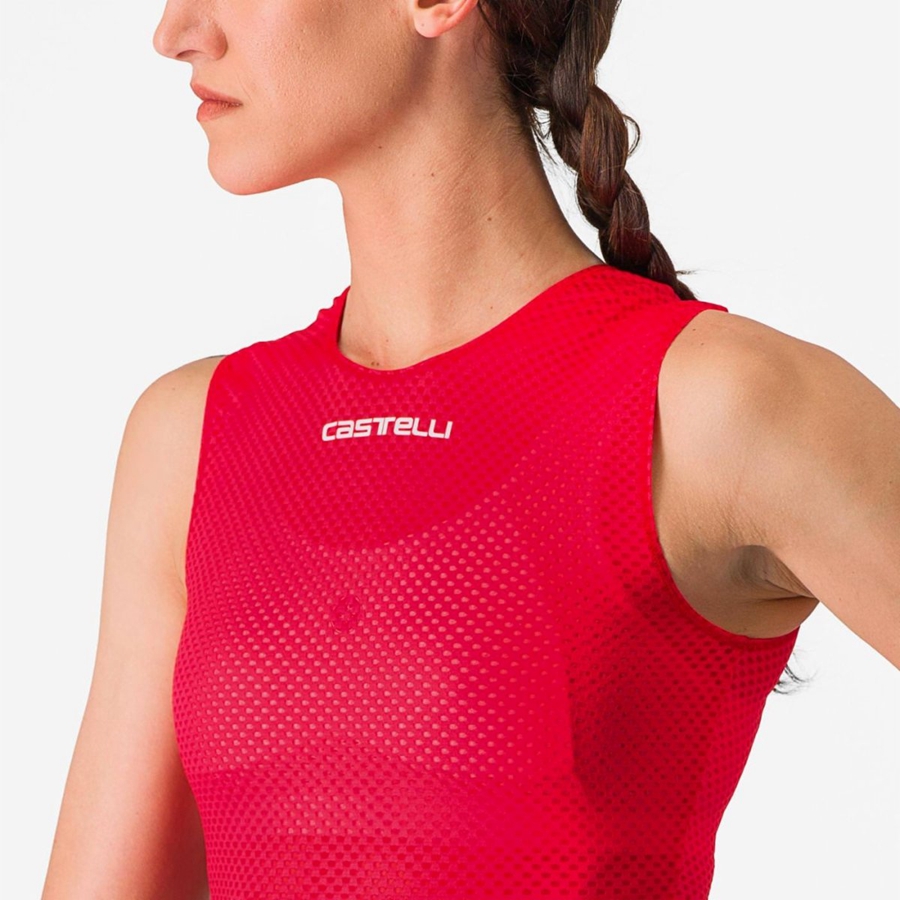 Základná Vrstva Castelli PRO MESH W SLEEVELESS Damske Červené | HDXG-37268